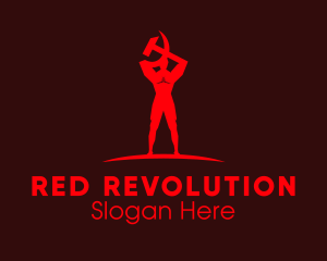 Communist - Red Human Communist logo design