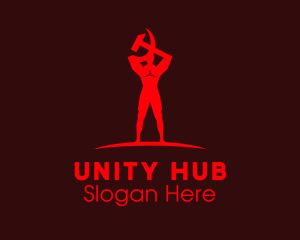 Red Human Communist  logo design