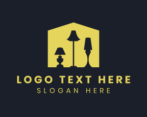 How - House Lamp Lighting logo design