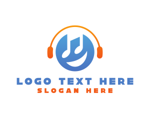 Happy Music Disc Jockey logo design