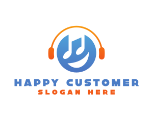 Happy Music Disc Jockey logo design