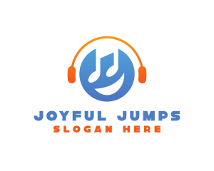 Happy Music Disc Jockey logo design