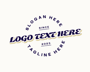 Retro Tilted Business Logo