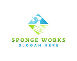 Sponge - Sanitation Housekeeping Spray Sponge logo design