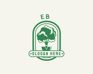 Emblem - Shovel Tree Gardening logo design