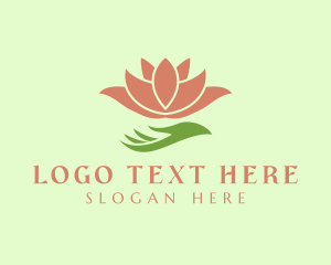 Zen - Lotus Hand Wellness logo design