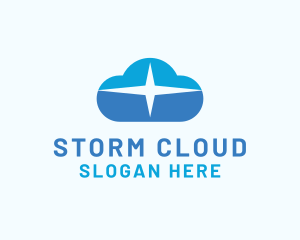 Star Sparkle Cloud logo design
