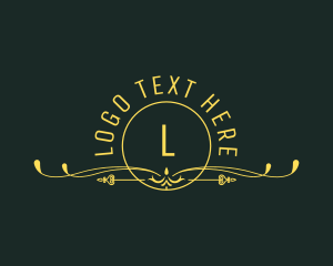 Influencer - Golden Royal  Emblem Letter logo design
