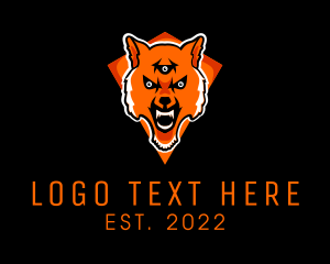 Fox - Three Eyed Wolf Creature logo design