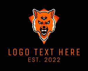 Hound - Three Eyed Wolf Creature logo design