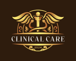 Medical Caduceus Doctor logo design