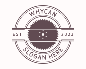 Woodworking - Lines Circular Saw logo design