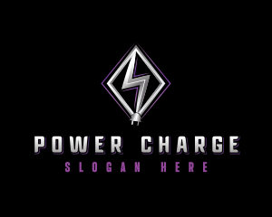 Power Electric Plug logo design