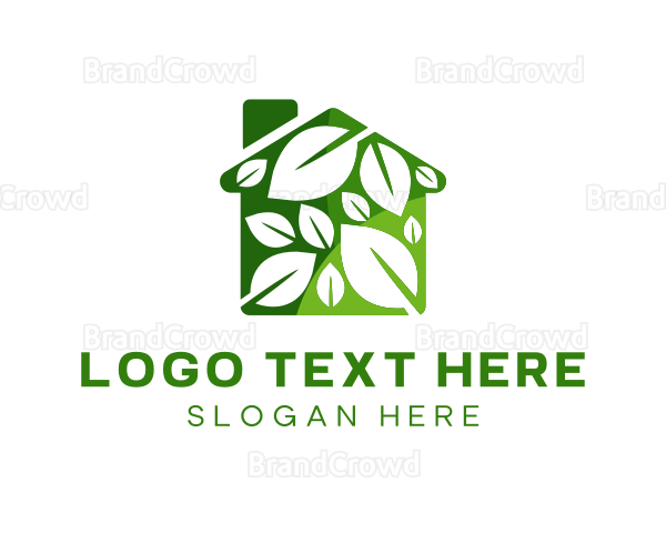Gardening Greenhouse Leaves Logo
