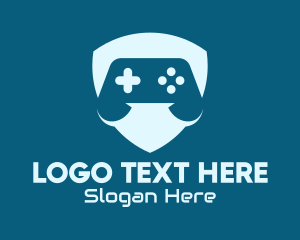 Negative Space - Gaming Shield Controller logo design