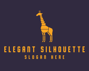 Geometric Tall Giraffe logo design