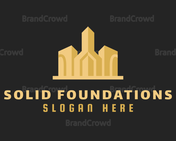 Gold Residential Building Logo