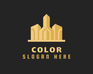 Gold Residential Building  Logo