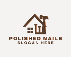 House Hammer Nail  logo design