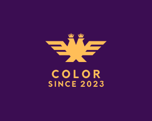 Army - Golden Crown Eagle logo design