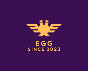 Aeronautics - Golden Crown Eagle logo design