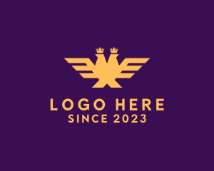 Luxe - Golden Crown Eagle logo design