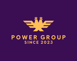 Royal - Golden Crown Eagle logo design