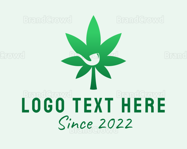 Cannabis Leaf Pipe Logo