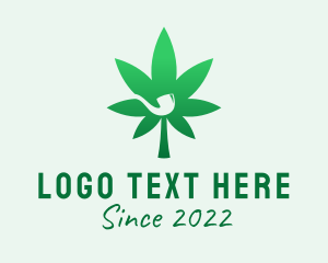 Marijuana - Cannabis Leaf Pipe logo design