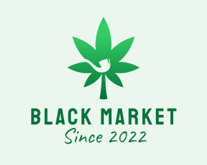 Illegal - Cannabis Leaf Pipe logo design