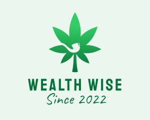 Herbal Medicine - Cannabis Leaf Pipe logo design