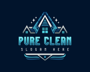 Pressure Washer Cleaning logo design