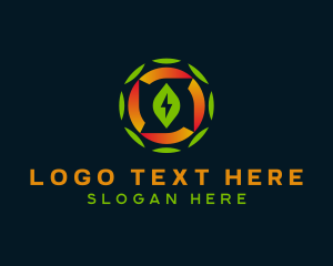 Solar - Eco Sustainable Electricity logo design