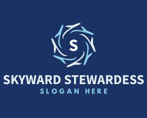 Stewardess - Tourism Plane Travel logo design