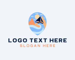 Leaving - Ocean Beach Travel logo design