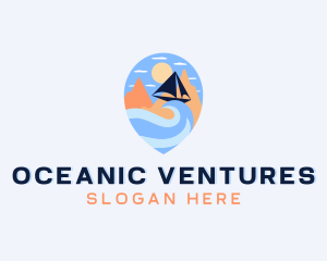 Ocean Beach Travel logo design