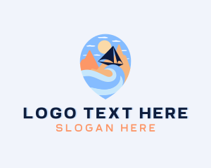 Beach - Ocean Beach Travel logo design