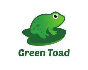 Toad - Lily Pad Frog logo design