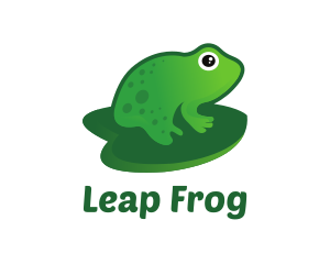 Frog - Lily Pad Frog logo design