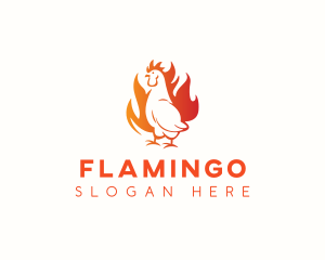 Poultry - Chicken Fire Grill logo design