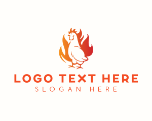 Fire - Chicken Fire Grill logo design