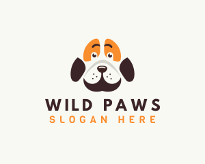 Cute Dog Paw logo design