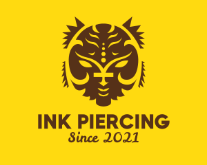 Piercing - Tribal Sun Face Tattoo logo design