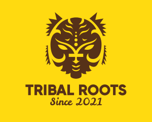 Tribal Sun Face Tattoo logo design