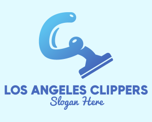 Blue Cleaning Squeegee Logo