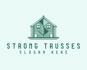 House Cabin Letter S logo design