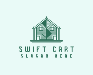 House Cabin Letter S logo design