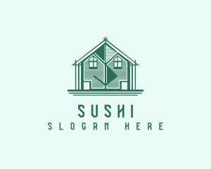 House Cabin Letter S logo design