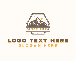 Outdoor - Mountain Summit Trekking logo design