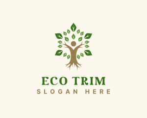 Eco Health Human Tree  logo design